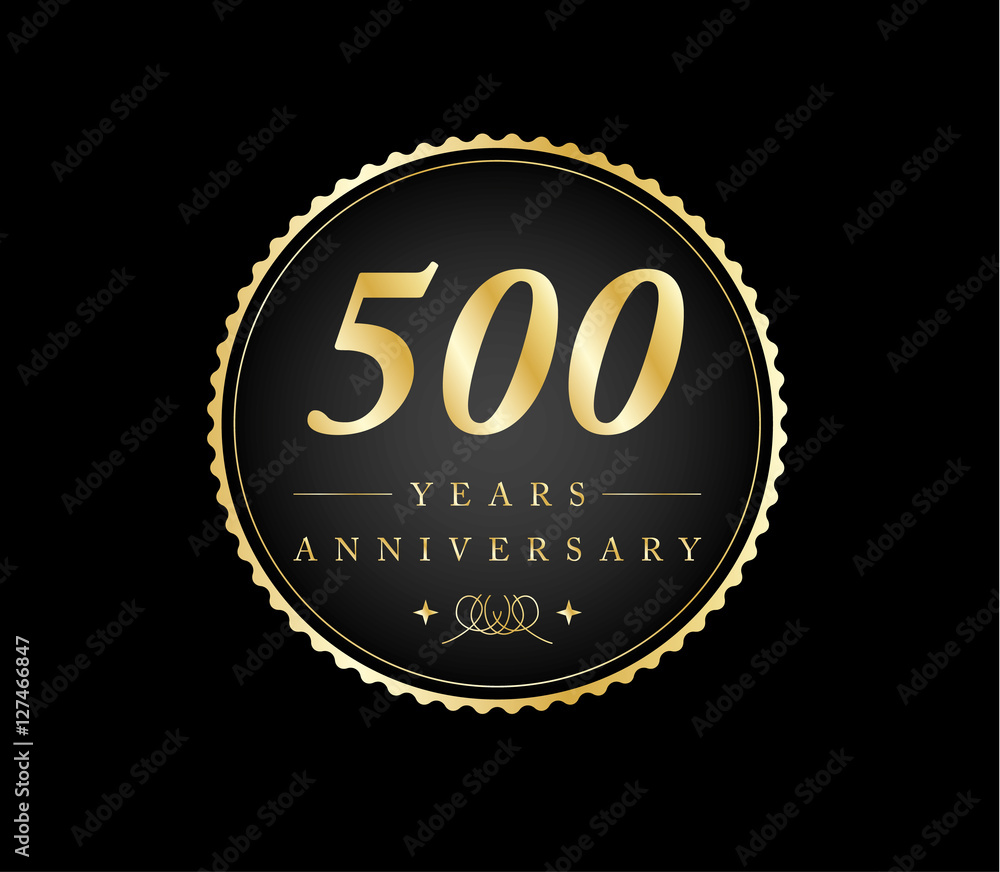 500 years anniversary gold Adobe Stock
