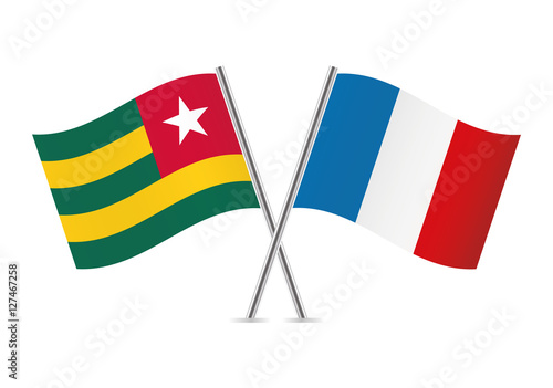 Free Download Togo and France flags. Vector illustration. - GFXLoad