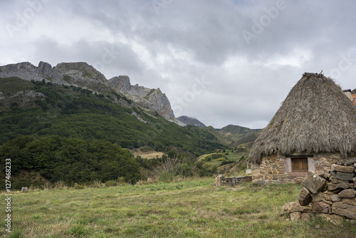 Valley of the River Trabanco, La Peral, in Somiedo Nature Reserve. It is located in the central area of the Cantabrian Mountains in the Principality of Asturias in northern Spain photo