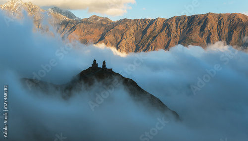 Church in clouds