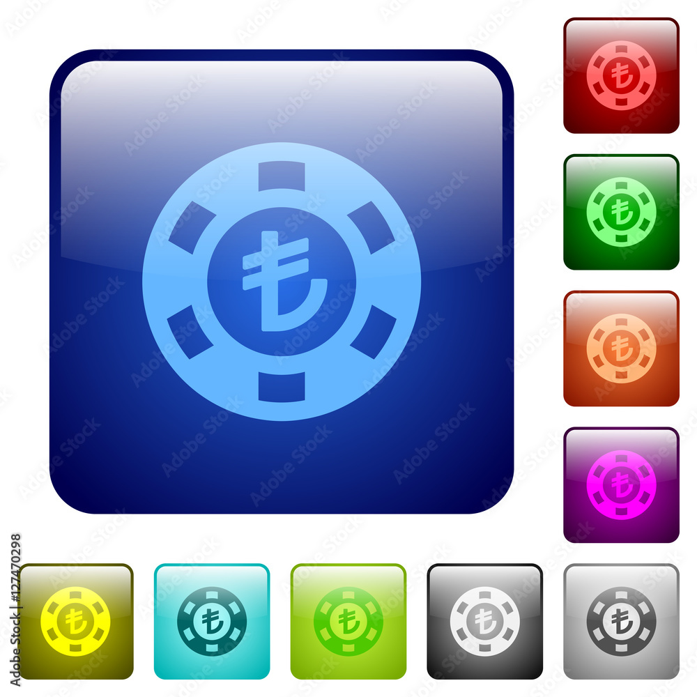 Turkish Lira casino chip color square buttons Turkish Lira casino chip color square buttons