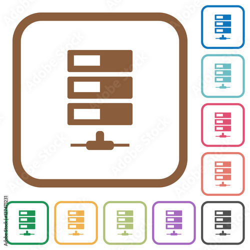 Data network simple icons