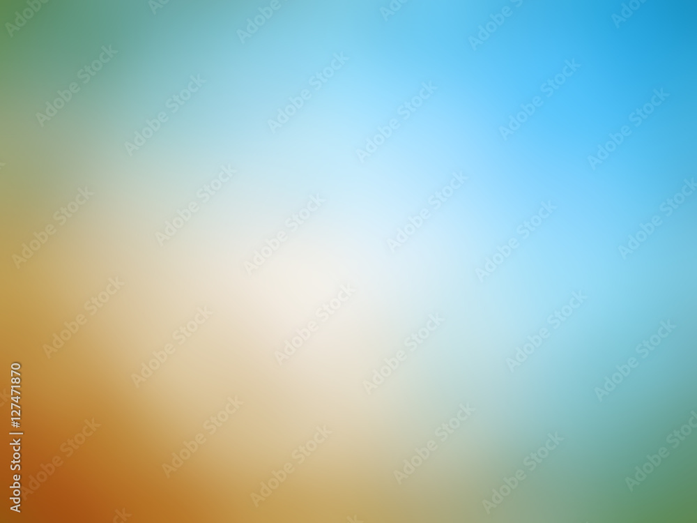 Abstract gradient orange blue colored blurred background