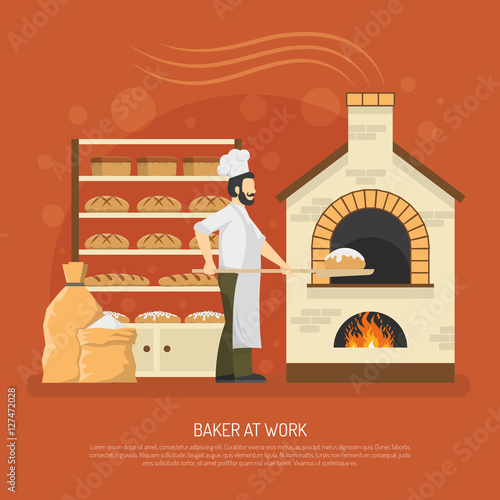 Bakery Work Illustration