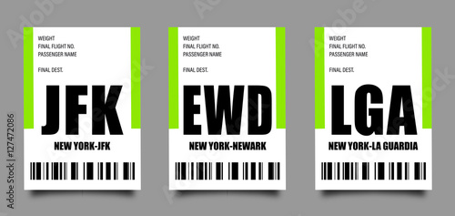 Airport tag bags - New York photo