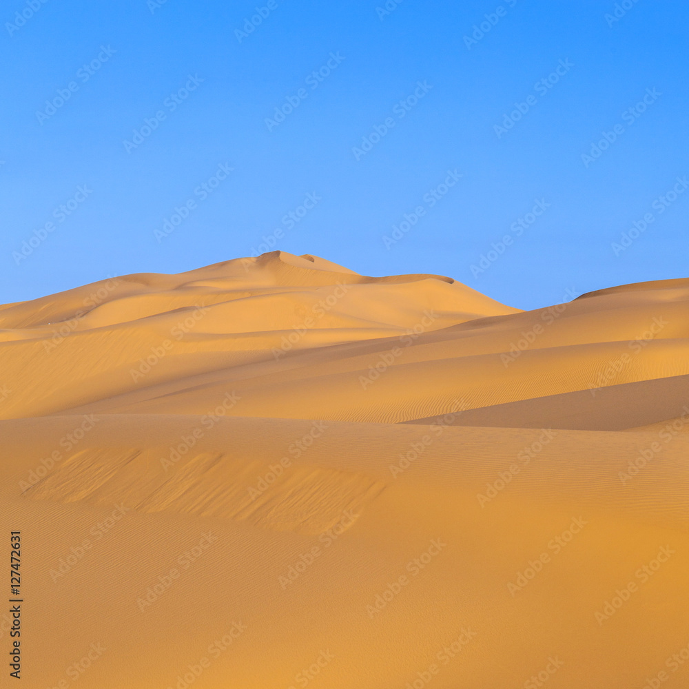  sand dune in sunrise in the desert