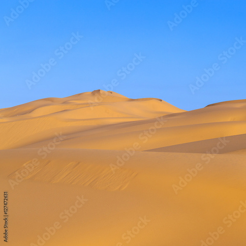  sand dune in sunrise in the desert