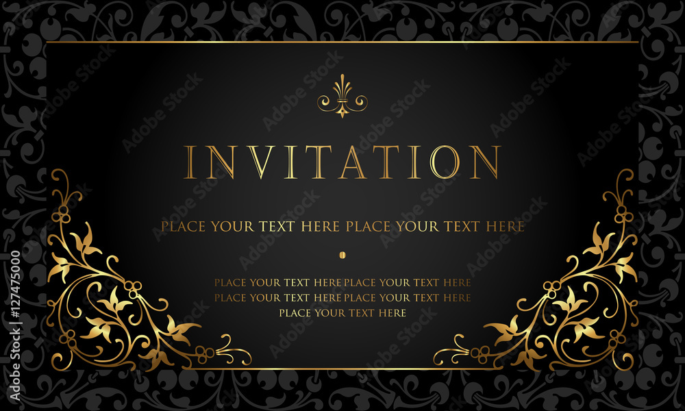 Invitation card design - obrazy, fototapety, plakaty 