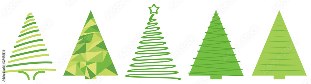 Grüne Tannenbäume Abstrakt Grafik für Weihnachten Grüne Tannenbäume Abstrakt Grafik für Weihnachten