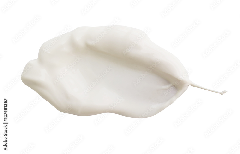 White cream on a white background, can be used as mayonnaise too White cream on a white background, can be used as mayonnaise too