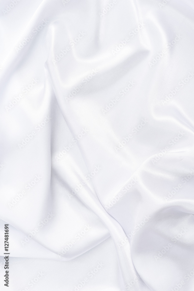 Closeup of white smoot fabric