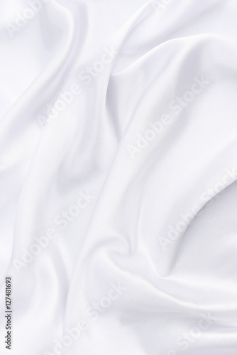Closeup of white smoot fabric