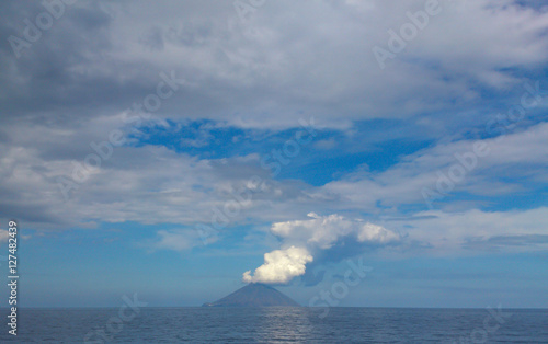 Orographic clouds, Stromboli.