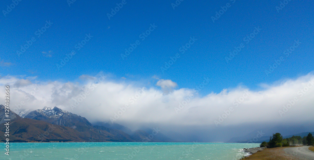 Fototapeta premium Orographic clouds, Mt Cook, NZ.