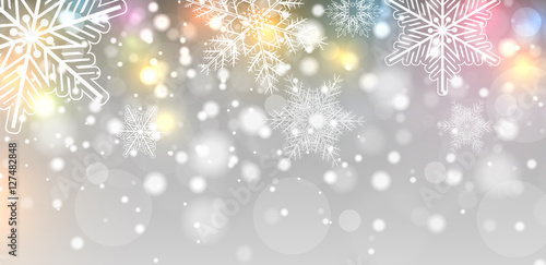 Christmas background with snowflakes