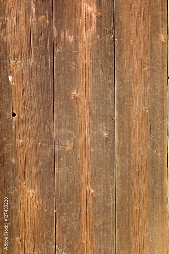 Barn Wooden Wall Planking Wide Texture. Vertical Brown Wood Back