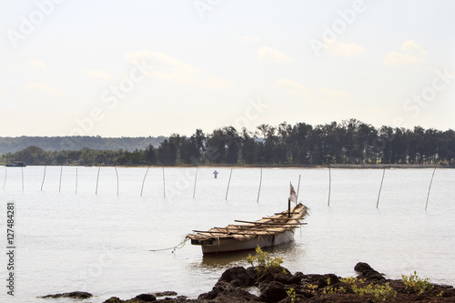 Boat in the river photo