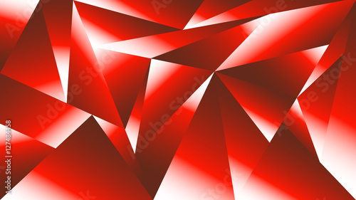 Abstract geometric background of glowing red & white triangle shapes. HD widescreen desktop wallpaper. 