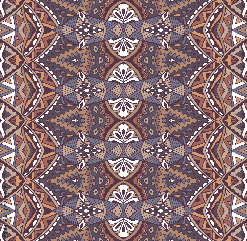 ethnic geometric striped seamless tribal  pattern 