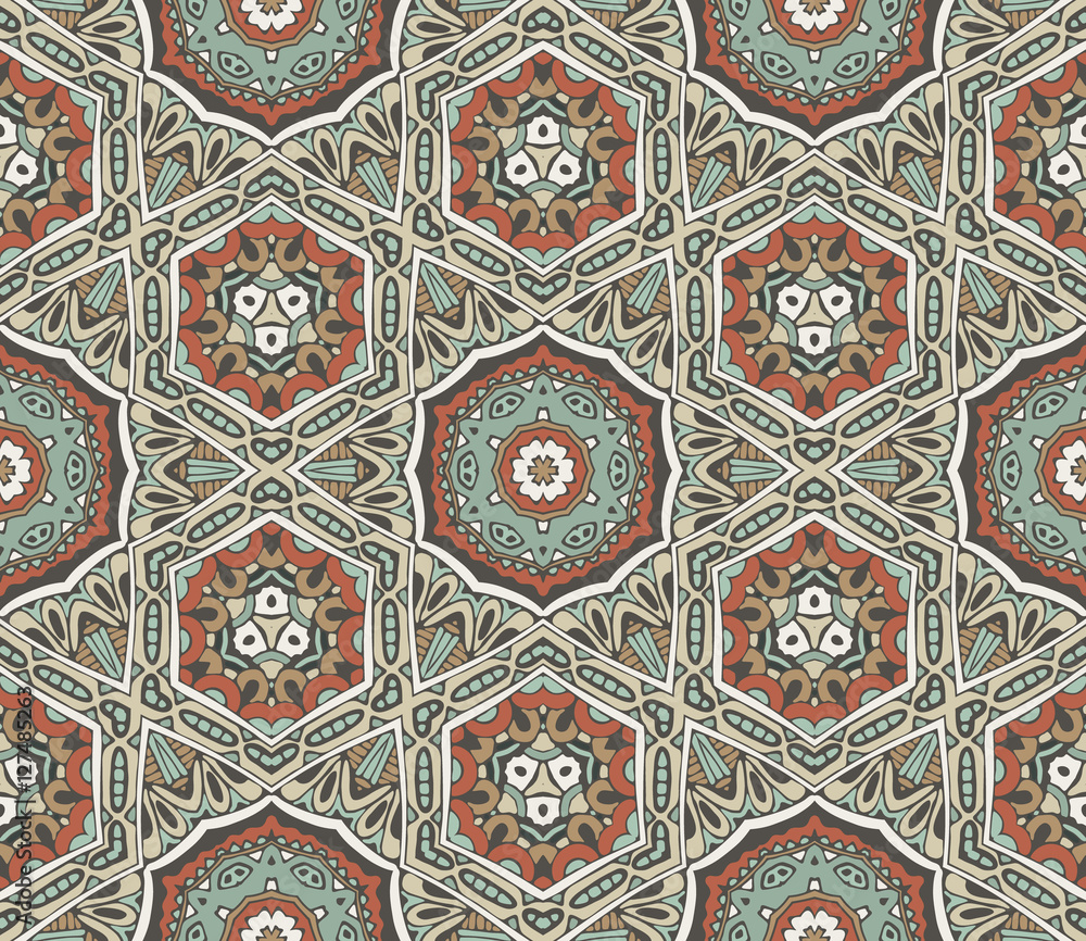  geometric mosaic vintage ethnic seamless pattern 