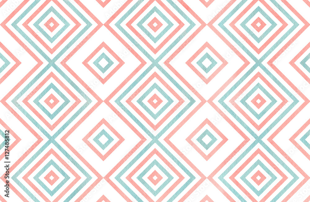 Watercolor geometrical pattern. Watercolor geometrical pattern.