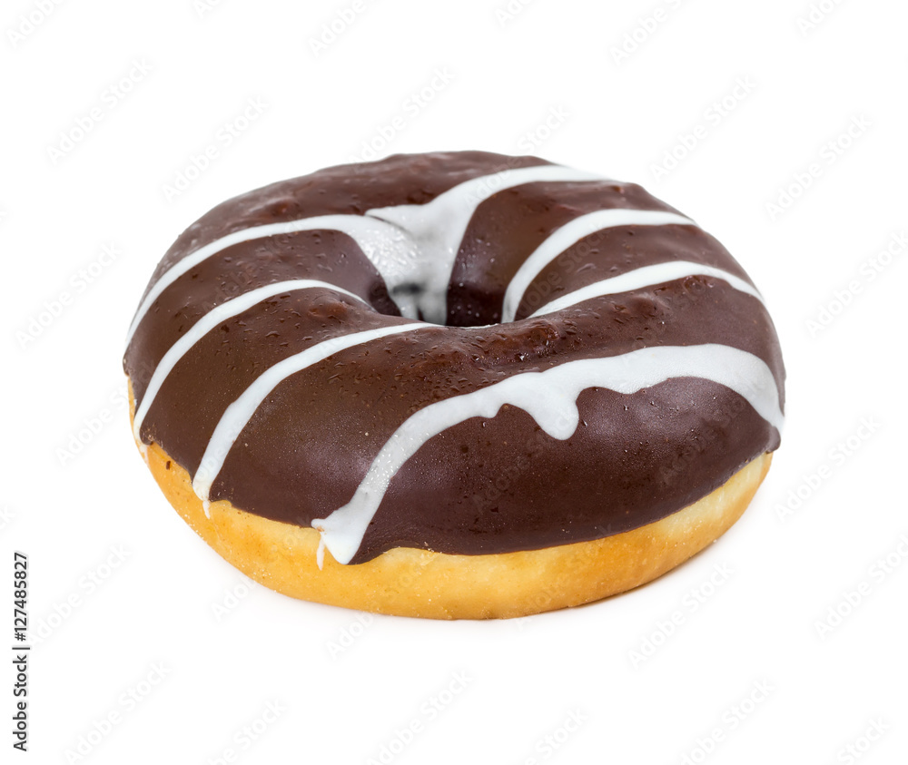 Donut with chocolate icing Donut with chocolate icing