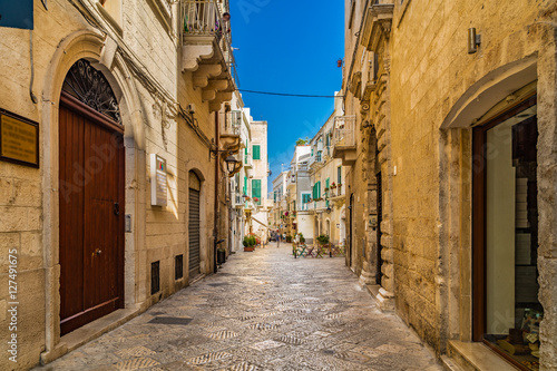 shopping streets of village in Southern Italy