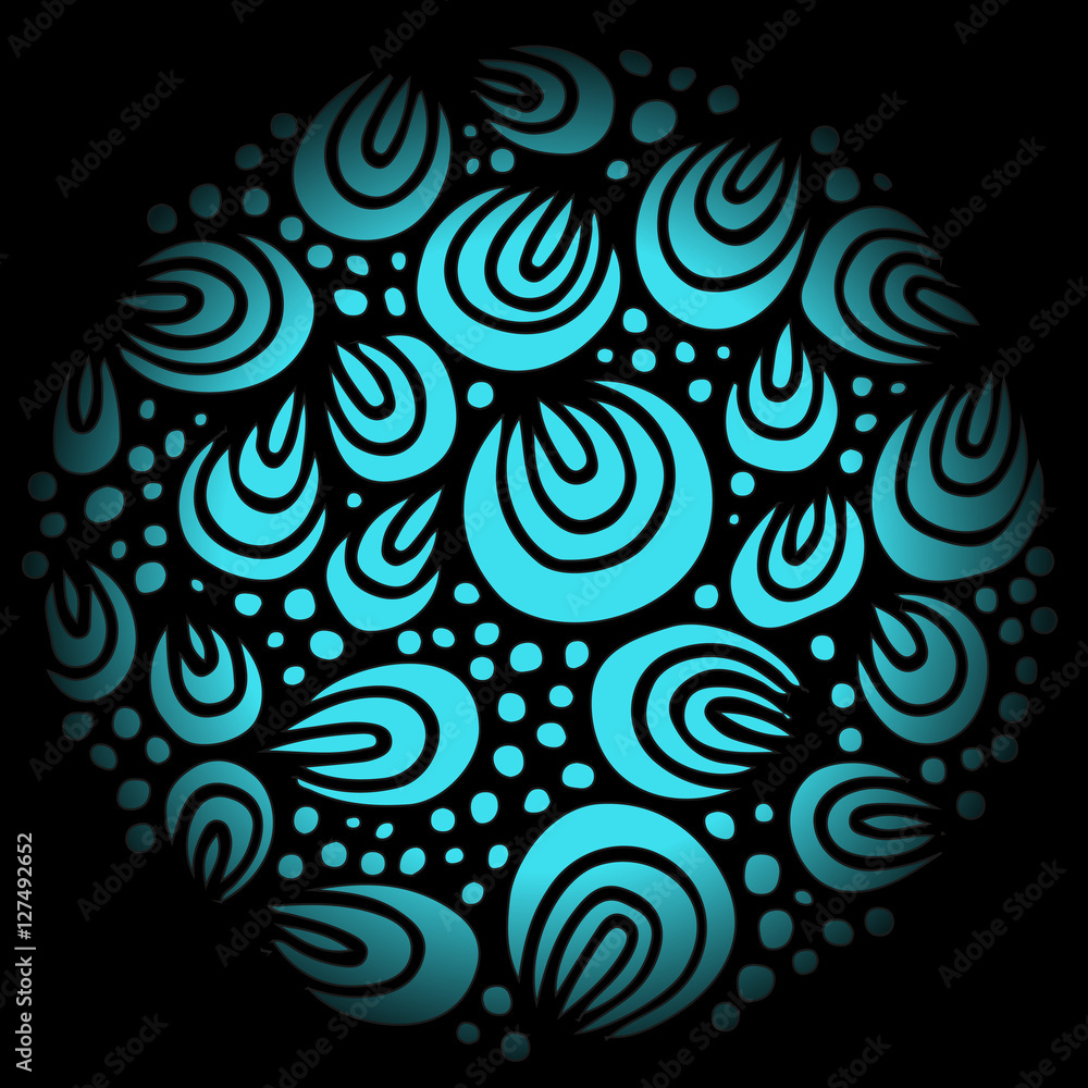 Blue abstract circle background Blue abstract circle background