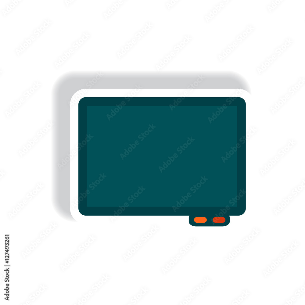 stylish icon in paper sticker style Business interactive whiteboard stylish icon in paper sticker style Business interactive whiteboard