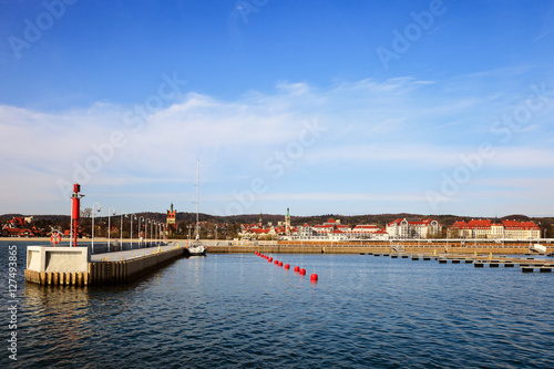Wallpaper Mural Marina with the Sopot on background, Poland. Torontodigital.ca