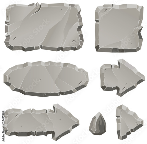 Vector stone design elements for game and web