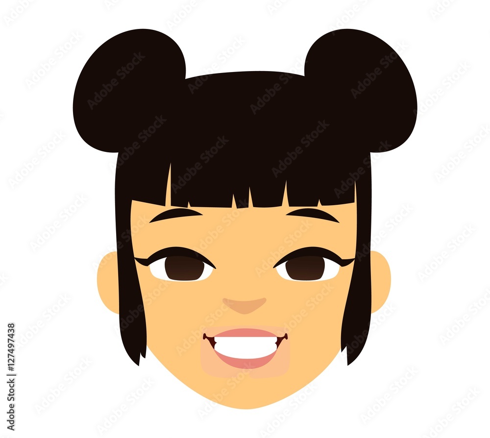 Smiling woman vector illustration. Smiling woman vector illustration.