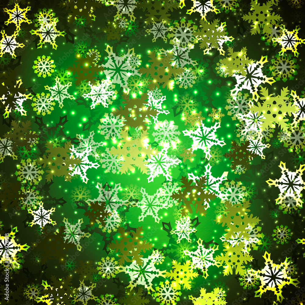 Abstract winter background with snowflakes