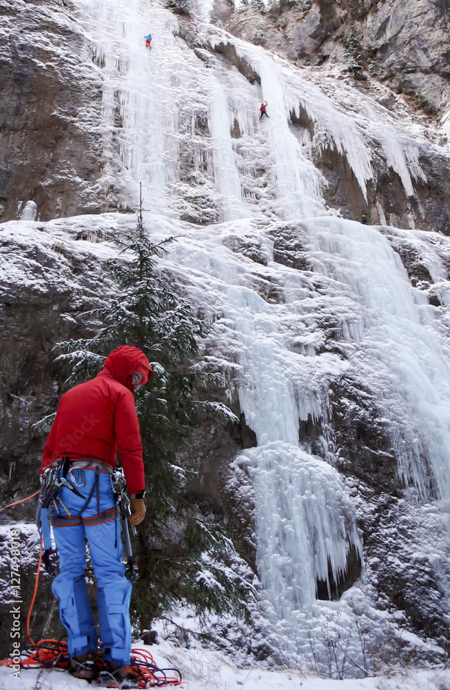 ice climbing in the Alps