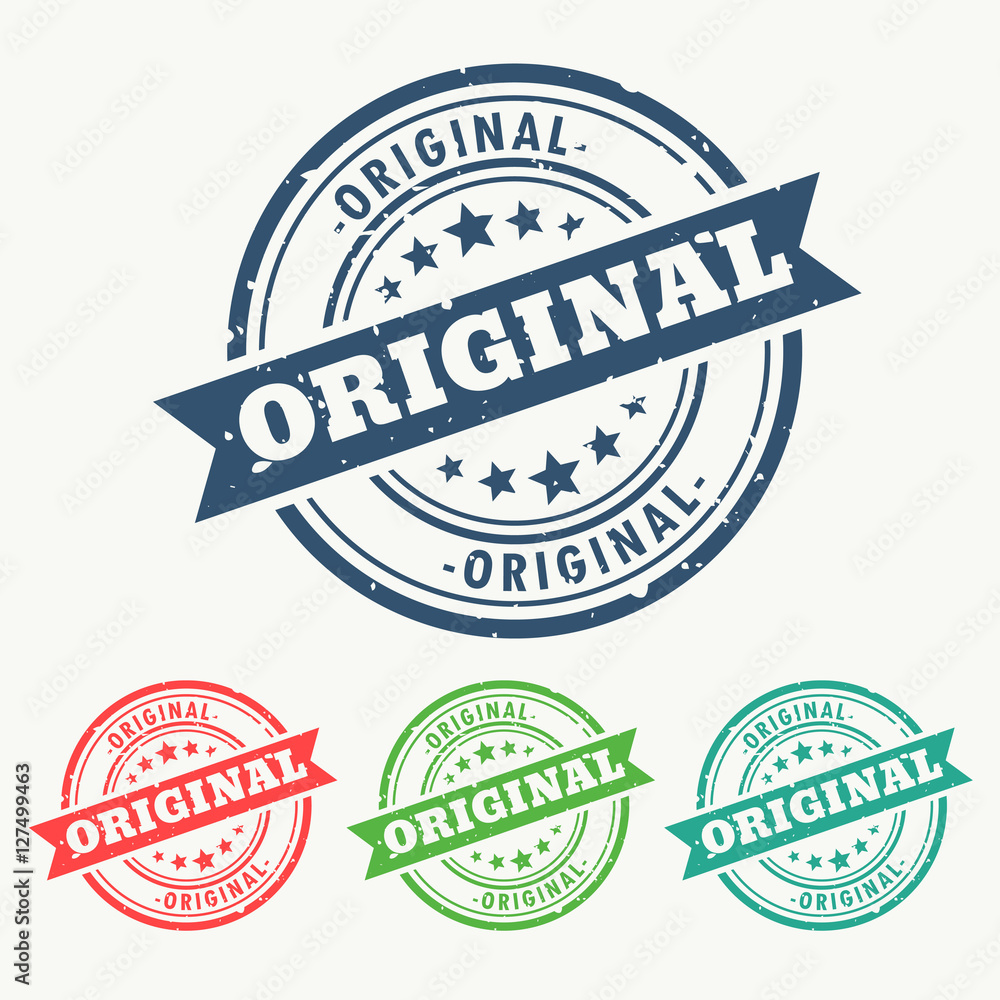 Fototapeta premium original rubber stamp set in grungy style