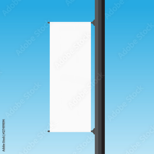 vector outdoor street banner. mock up of realistic trade exhibition stand display.