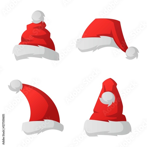 Santa christmas hat vector illustration.