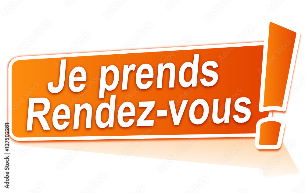 je prends rendez vous sur étiquette orange