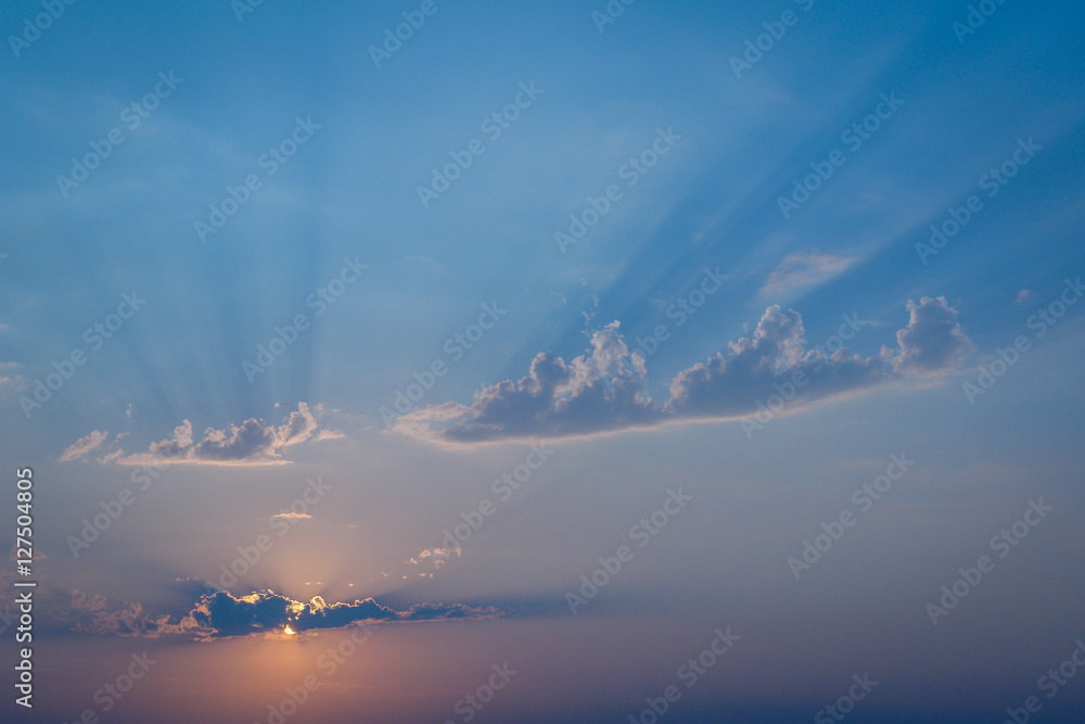 Cloud with sun rays
