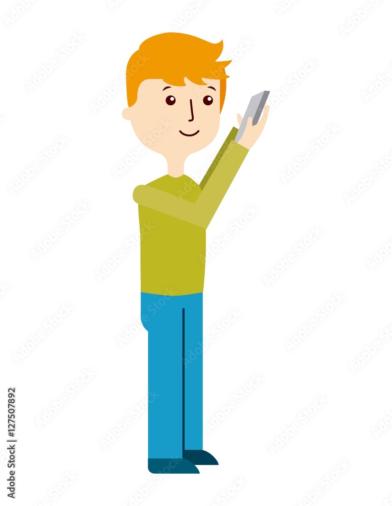 cartoon man with casual clothes over white background. vector illlustration cartoon man with casual clothes over white background. vector illlustration