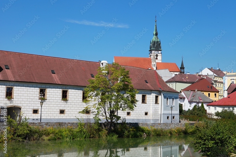 Fototapeta premium town Jindrichuv Hradec, south Bohemia, Czech Republic