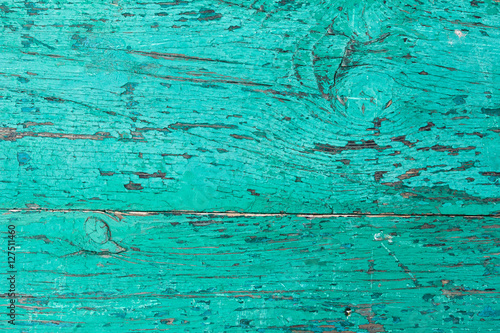 Background from boards painted in turquoise color