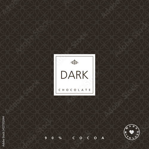 Chocolate package design element. Template. Seamless pattern - swatch included.