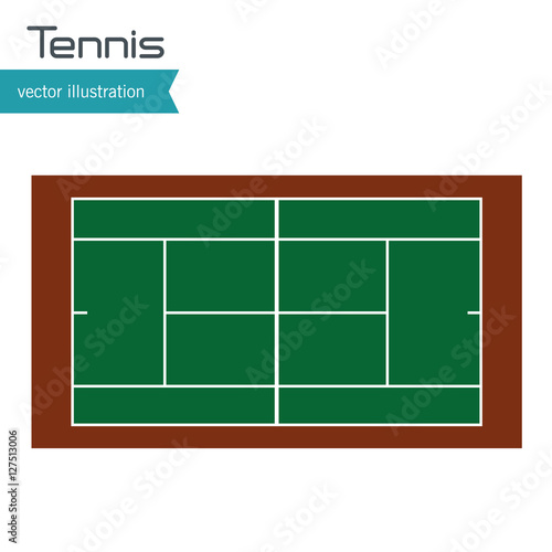 tennis court top view design vector illustration eps 10