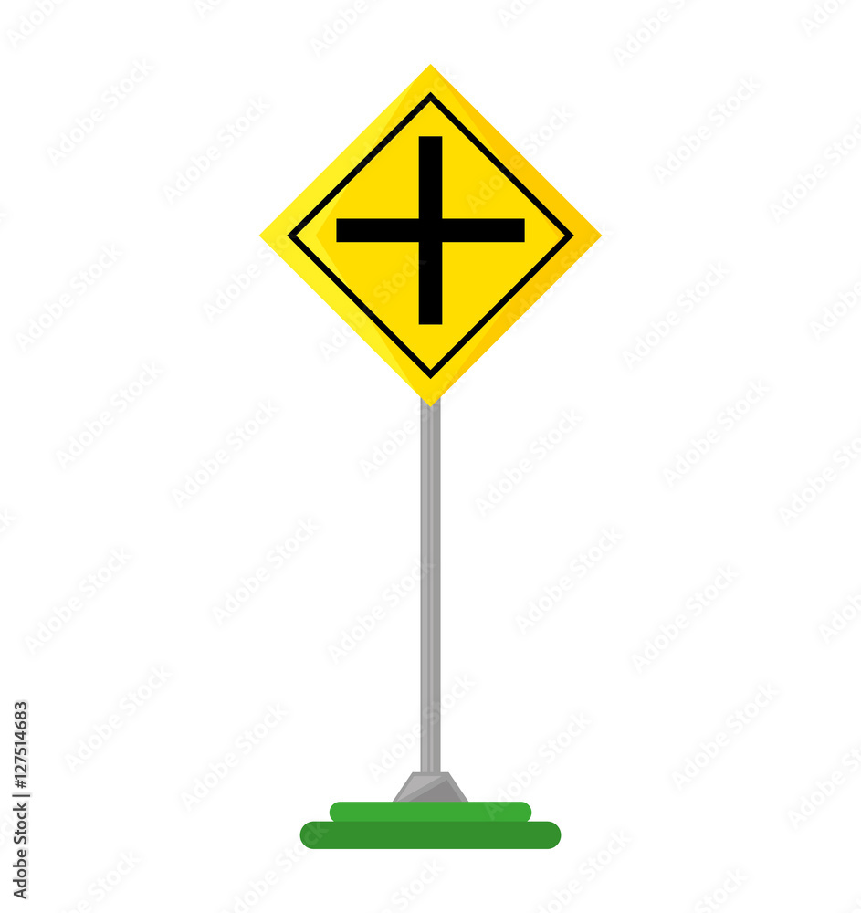 intersection road traffic signal vector illustration design intersection road traffic signal vector illustration design
