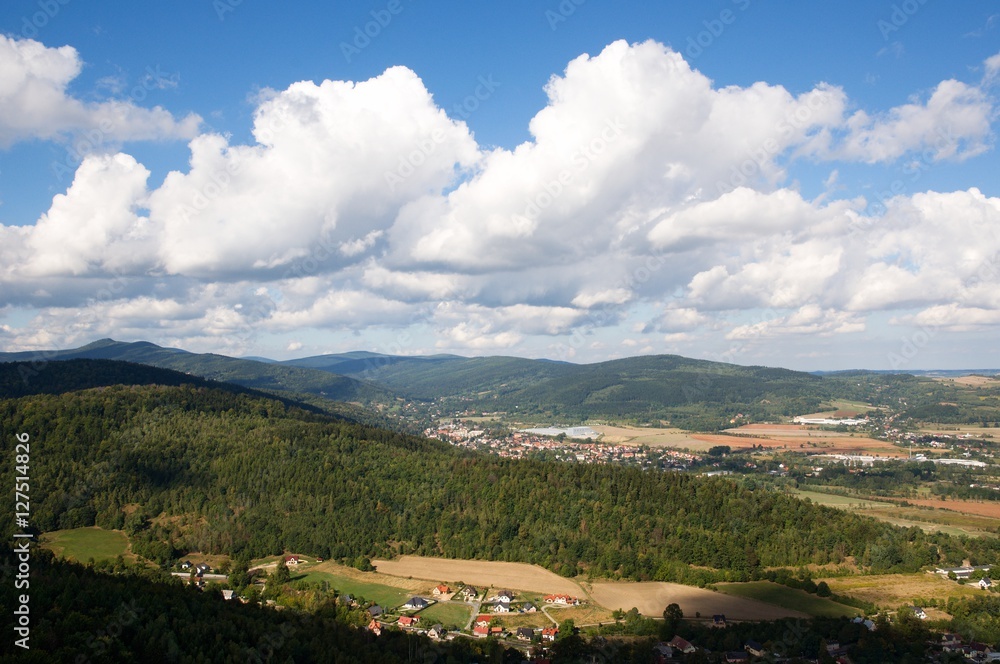 Jizera mountain from castel Chojnik,Poland Jizera mountain from castel Chojnik,Poland