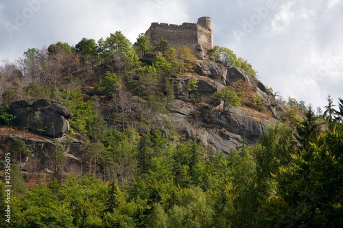 Ruins of castle Chojnik in the Giant Mountains, Poland