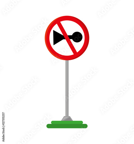 do not whistle traffic signal vector illustration design