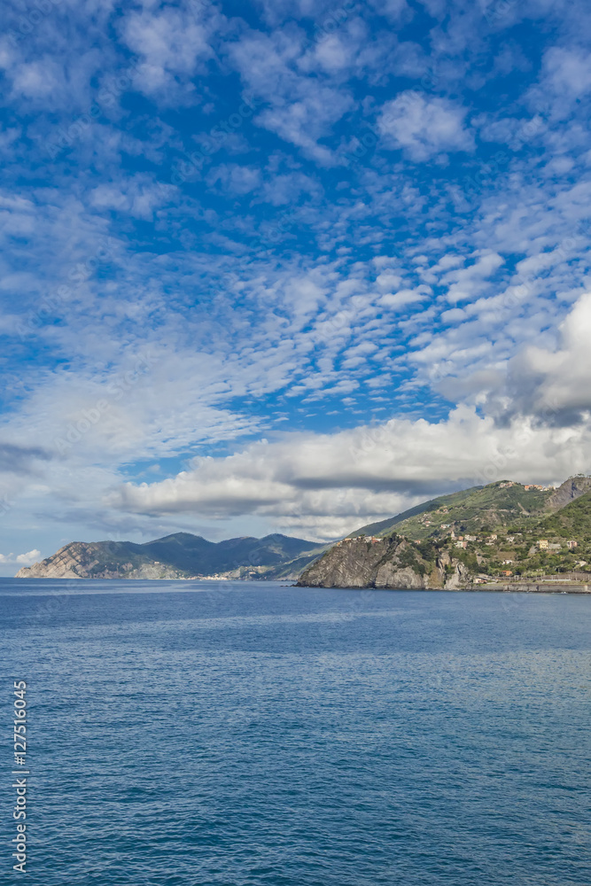 Cinque Terre at Ligurian sea in Italy