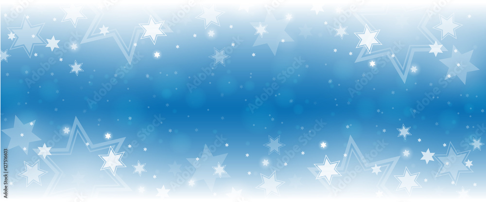 Winter Background with stars - obrazy, fototapety, plakaty 